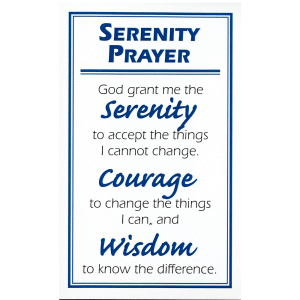 Serenity Prayer card (M-26)