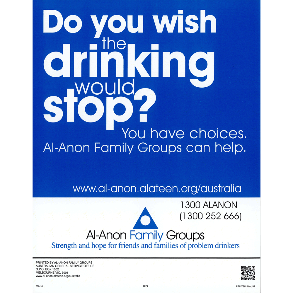 Do you wish the drinking would stop? (A4 poster) - (M-79)