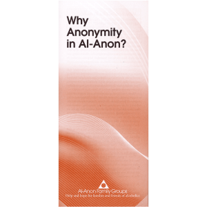 (P-33) Why Anonymity in Al-Anon