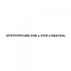 (S-05) Questionnaire Al-Anon Step 4 sheet