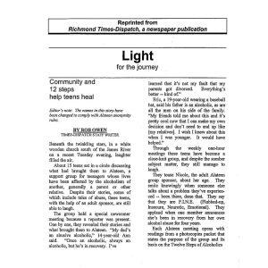 Al Anon Family Groups Reprints - Light for the Journey